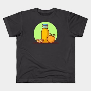 Orange Juice Cartoon Vector Icon Illustration Kids T-Shirt